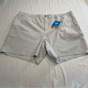 Columbia PFG Uncharted Light Gray Flat Front Shorts